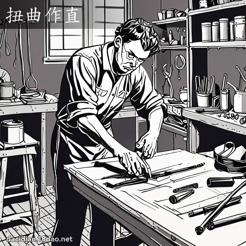 扭曲作直 - 国语大辞典配图