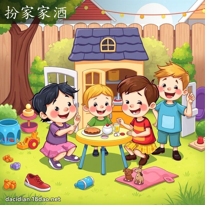 扮家家酒 - 国语大辞典配图