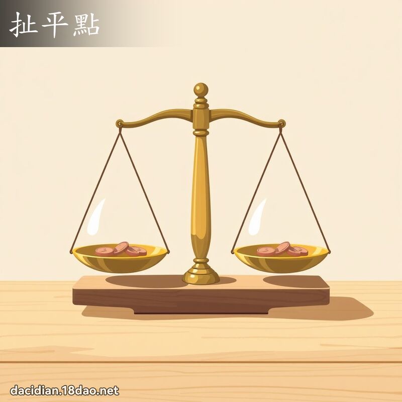 扯平點 - 國語大辭典配圖