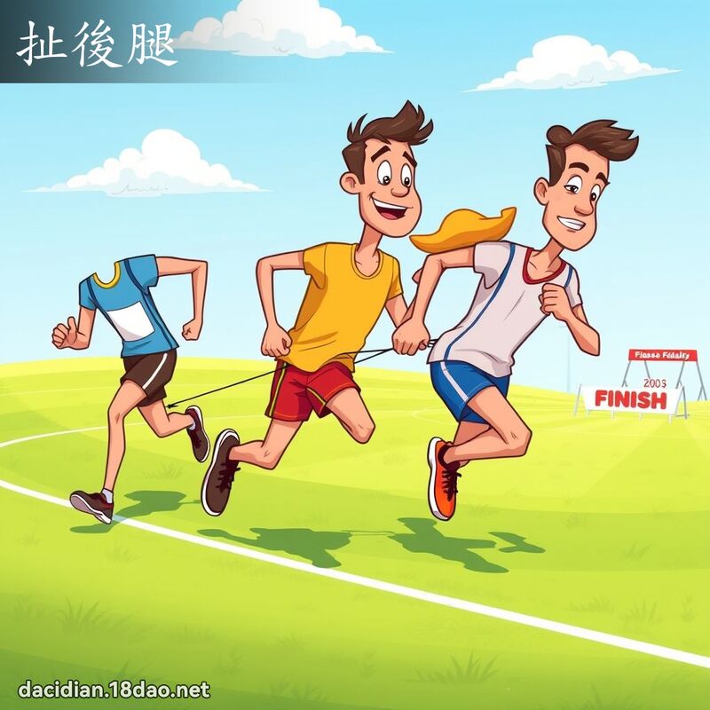 扯后腿 - 国语大辞典配图