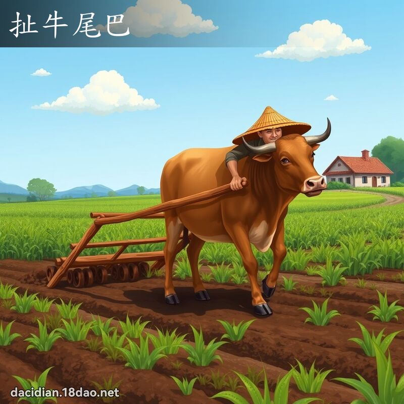 扯牛尾巴 - 國語大辭典配圖