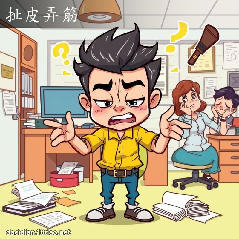 扯皮弄筋 - 国语大辞典配图