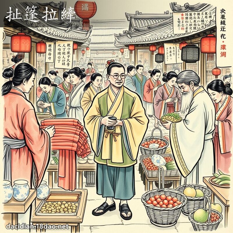 扯篷拉縴 - 国语大辞典配图
