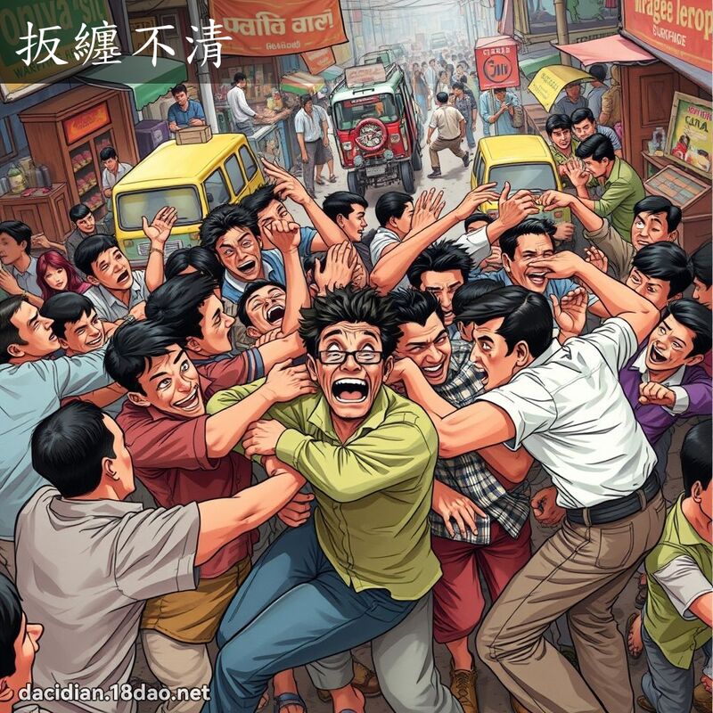 扳缠不清 - 国语大辞典配图