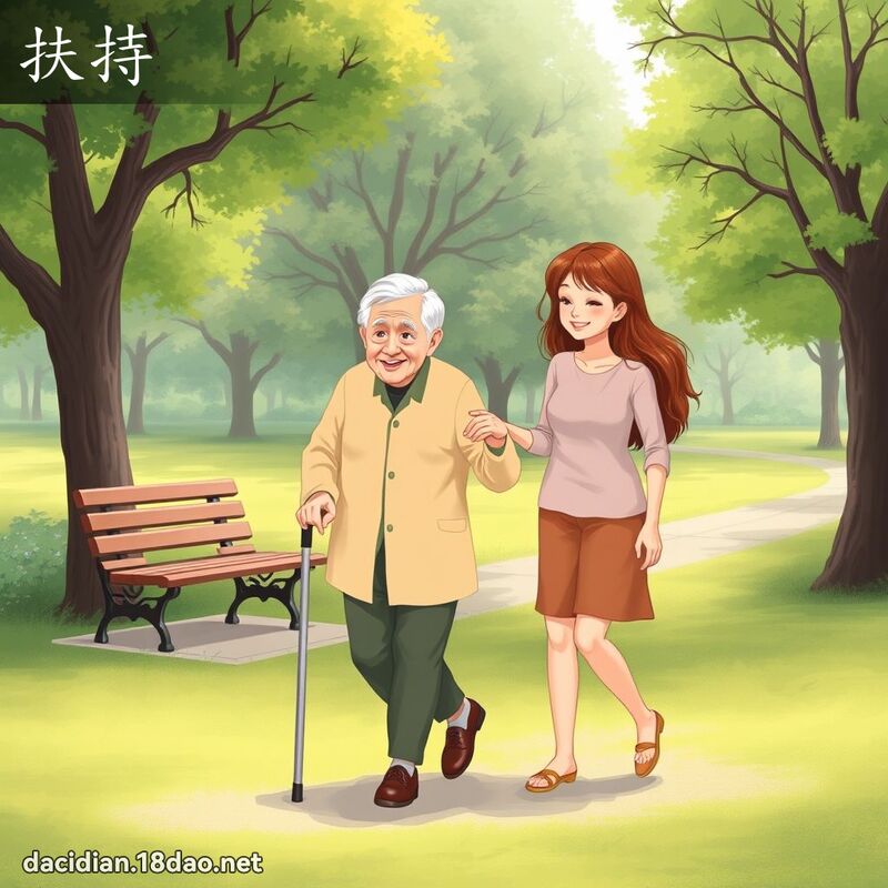 扶持 - 国语大辞典配图