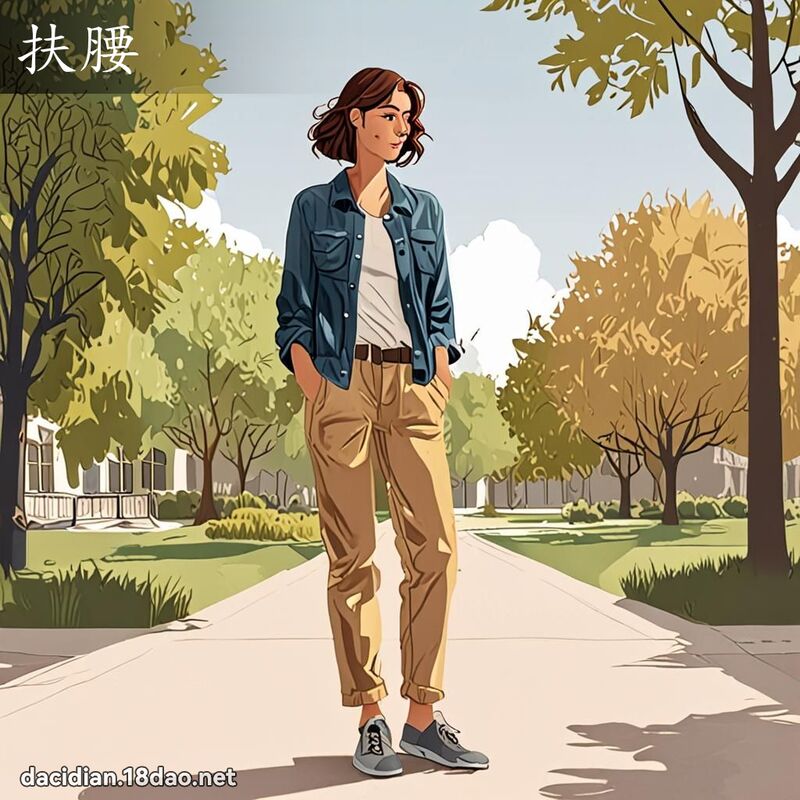 扶腰 - 国语大辞典配图