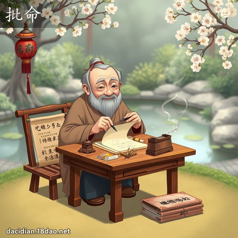批命 - 國語大辭典配圖
