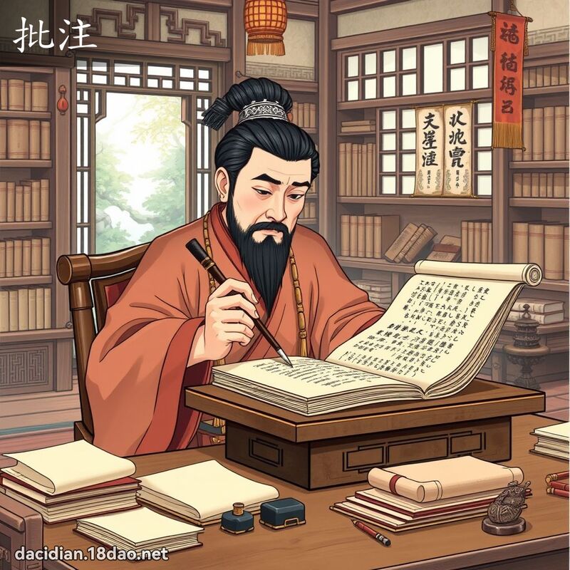 批注 - 國語大辭典配圖