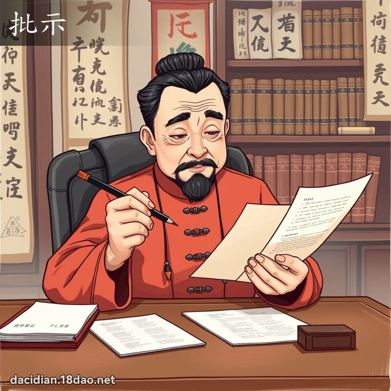 批示 - 国语大辞典配图
