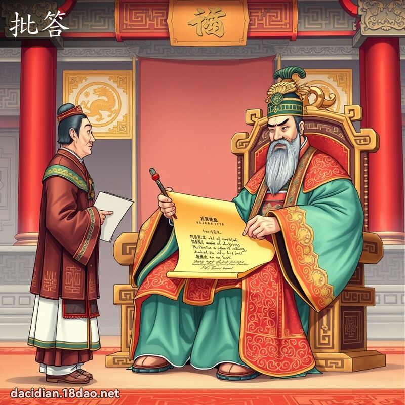 批答 - 国语大辞典配图