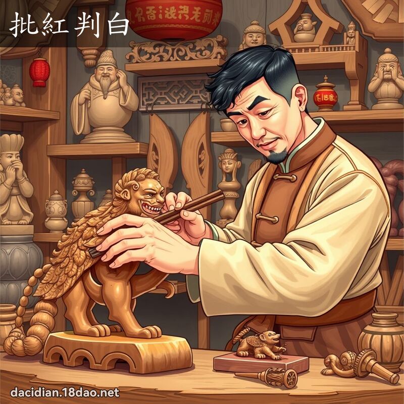 批紅判白 - 國語大辭典配圖