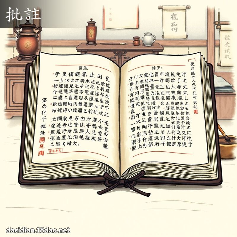 批註 - 國語大辭典配圖