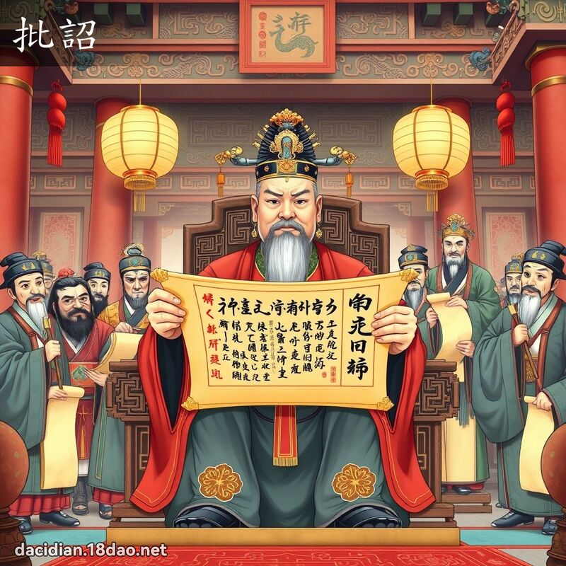 批詔 - 国语大辞典配图