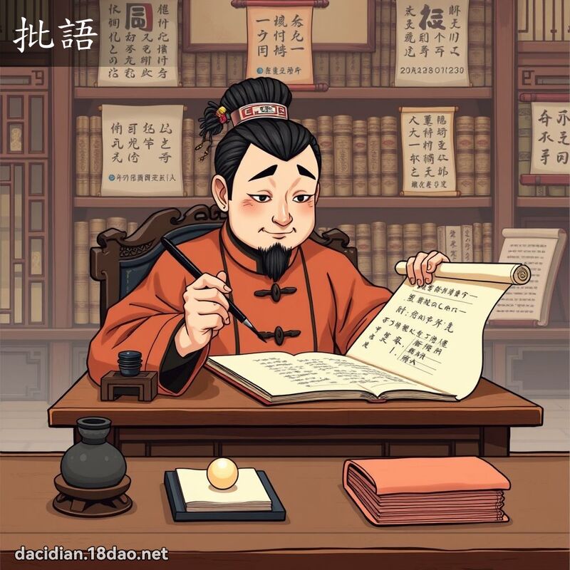 批语 - 国语大辞典配图