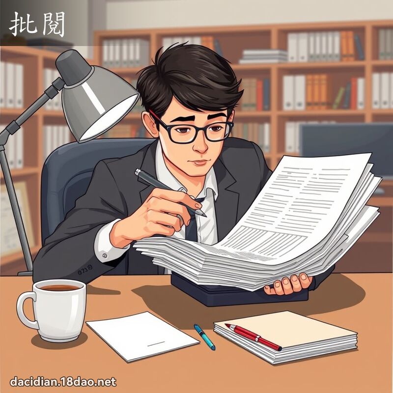 批閱 - 國語大辭典配圖