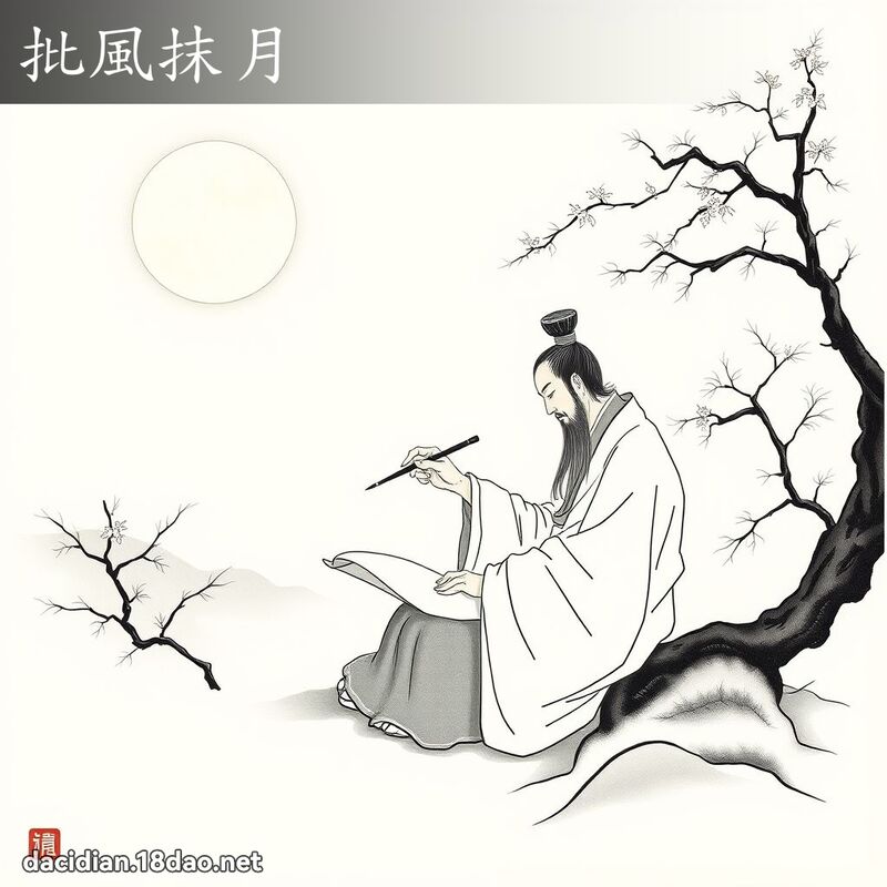 批風抹月 - 國語大辭典配圖