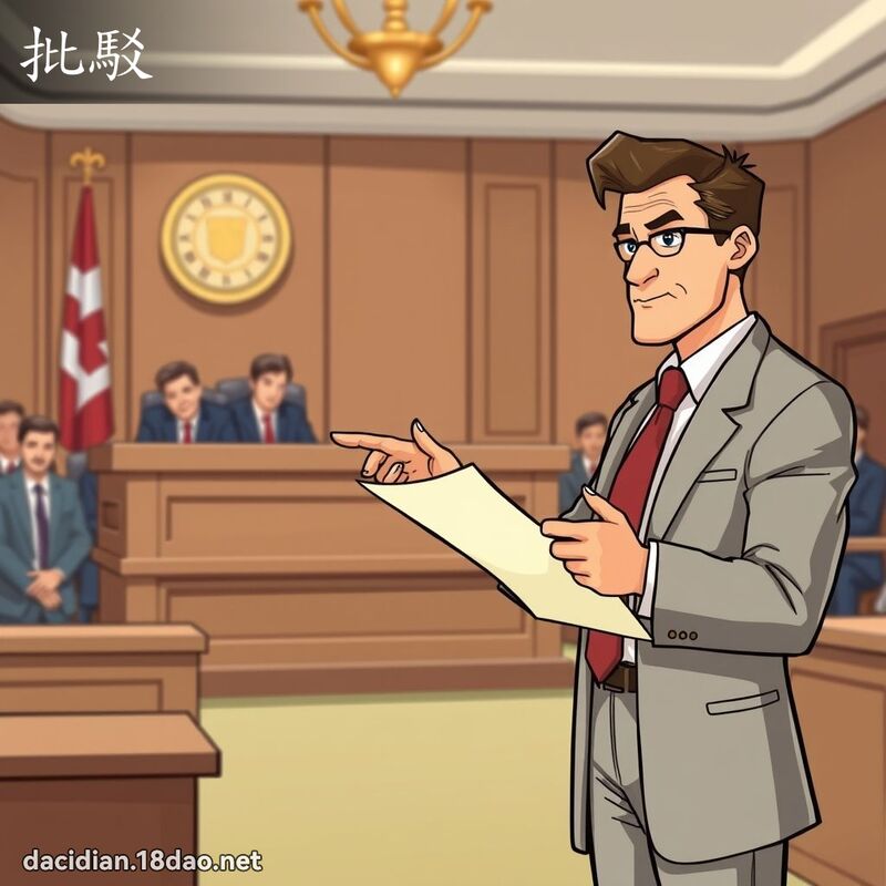 批駁 - 國語大辭典配圖