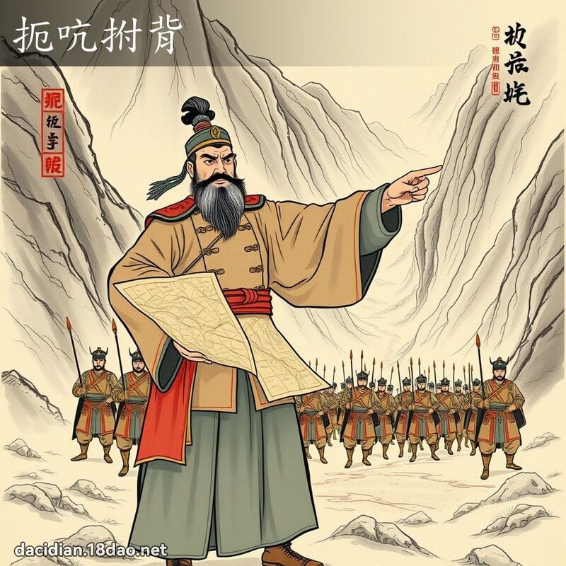 扼吭拊背 - 国语大辞典配图