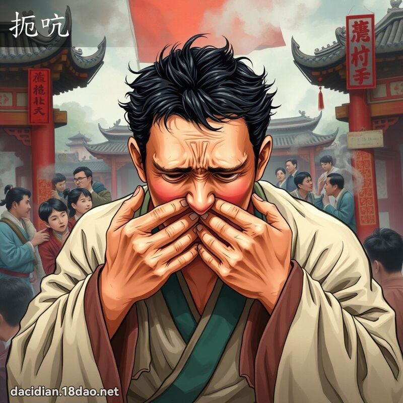 扼吭 - 国语大辞典配图