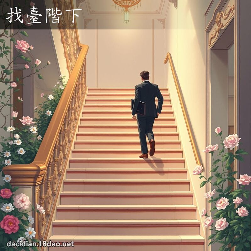 找台阶下 - 国语大辞典配图