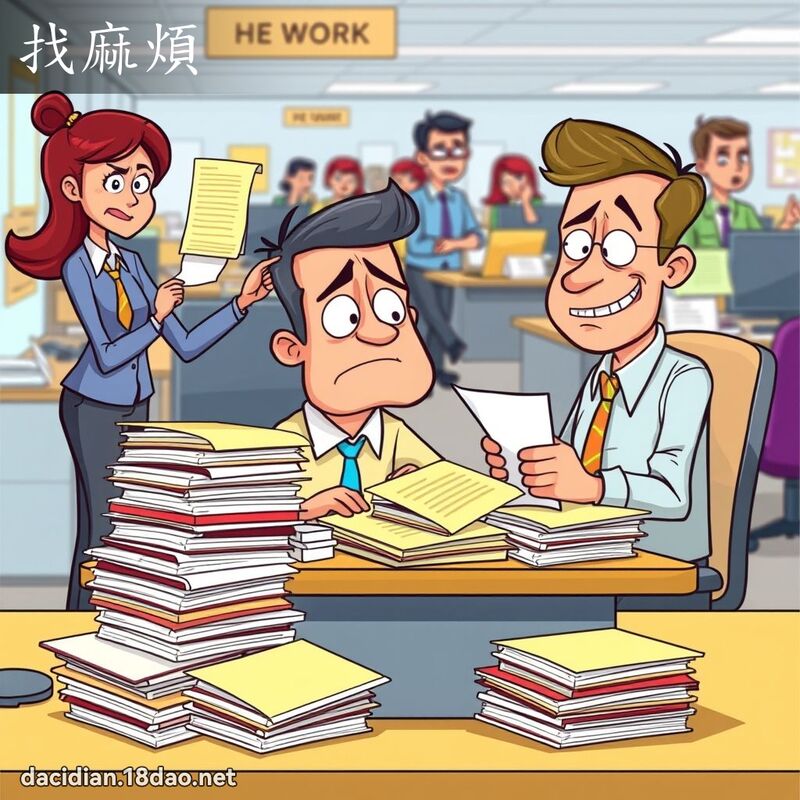 找麻烦 - 国语大辞典配图