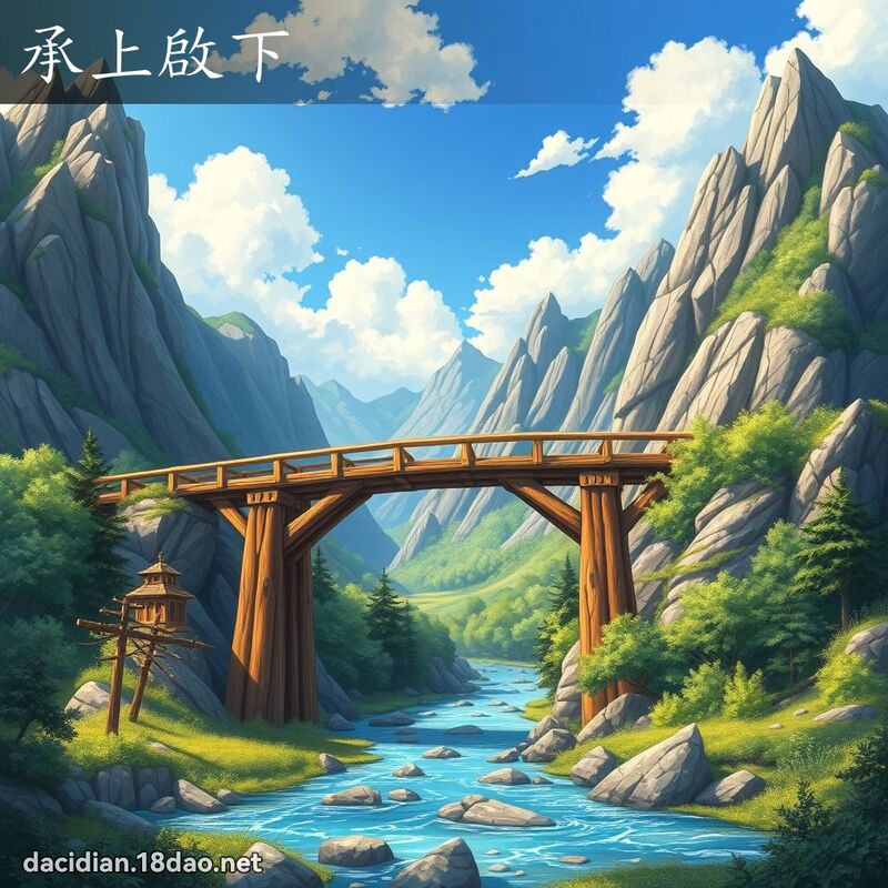 承上启下 - 国语大辞典配图