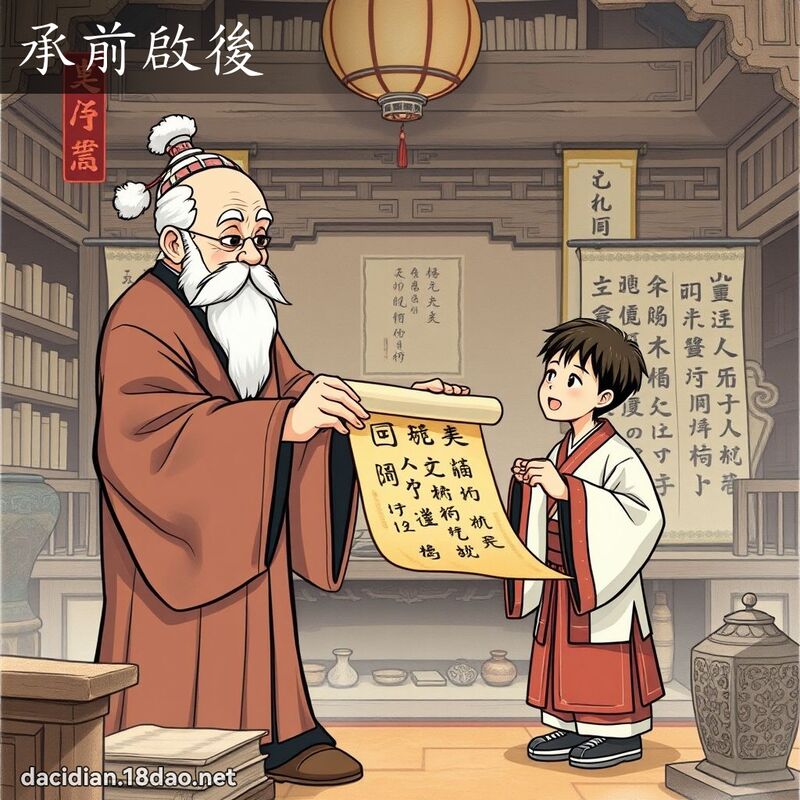 承前啟後 - 國語大辭典配圖