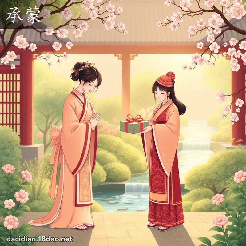 承蒙 - 國語大辭典配圖