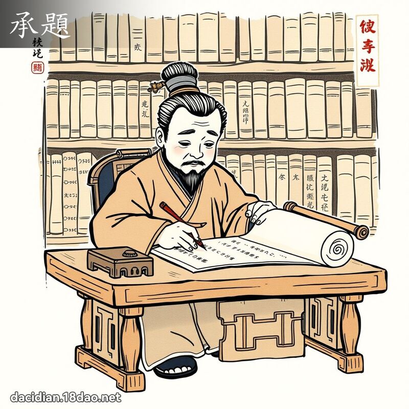 承题 - 国语大辞典配图