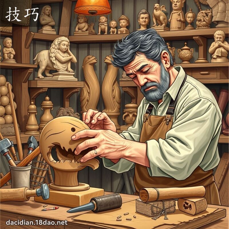 技巧 - 國語大辭典配圖