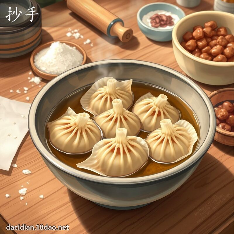 抄手 - 国语大辞典配图