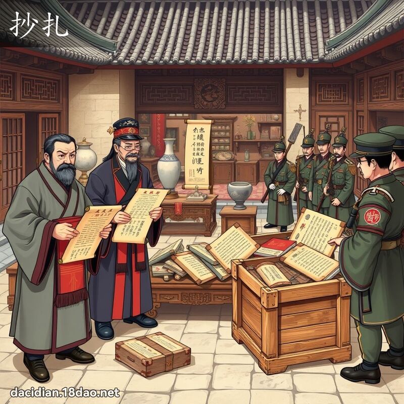 抄扎 - 国语大辞典配图