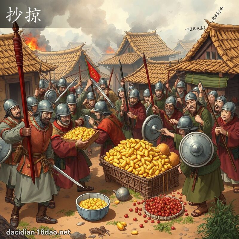 抄掠 - 国语大辞典配图