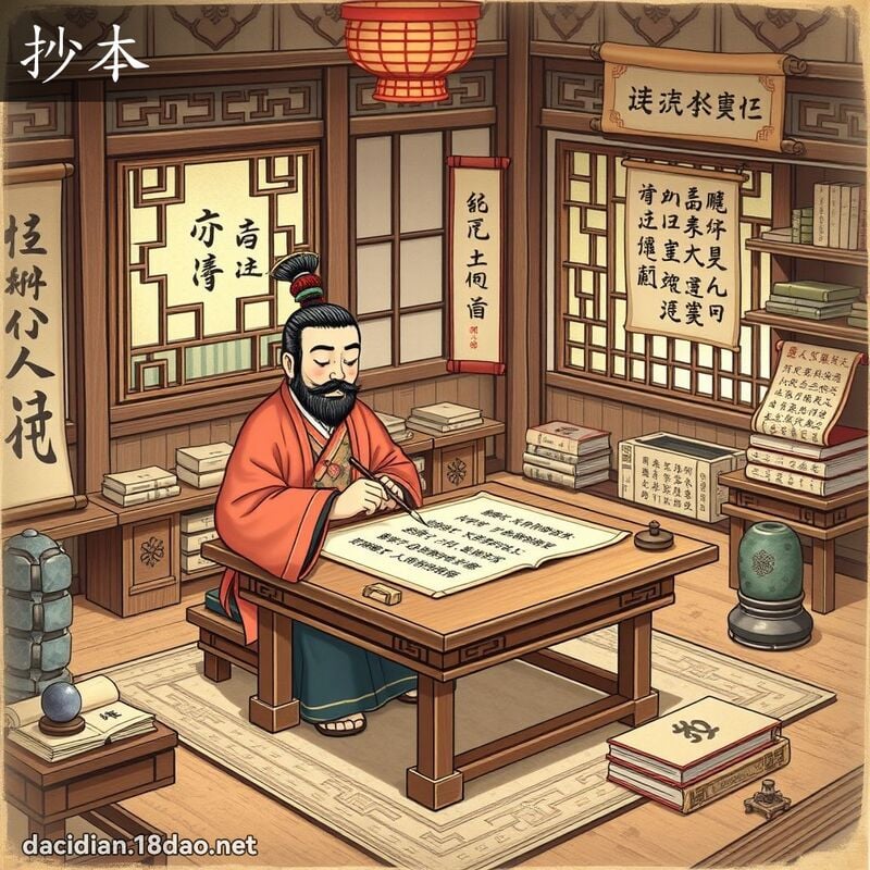 抄本 - 國語大辭典配圖