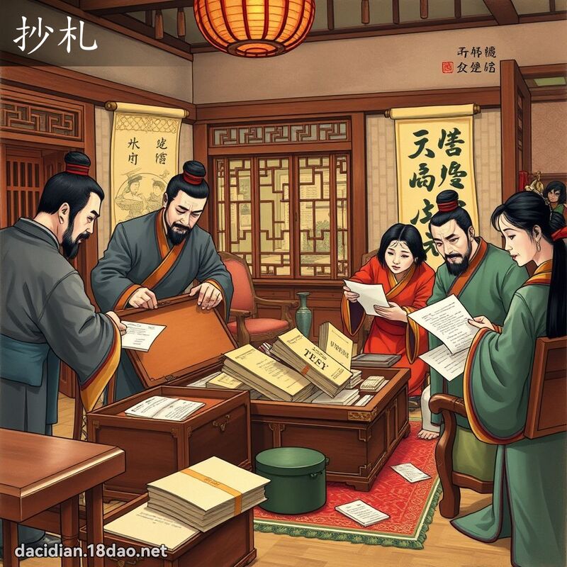 抄札 - 國語大辭典配圖