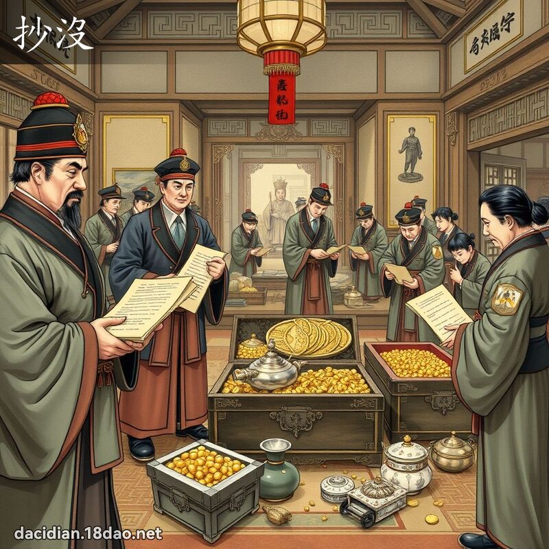抄没 - 国语大辞典配图