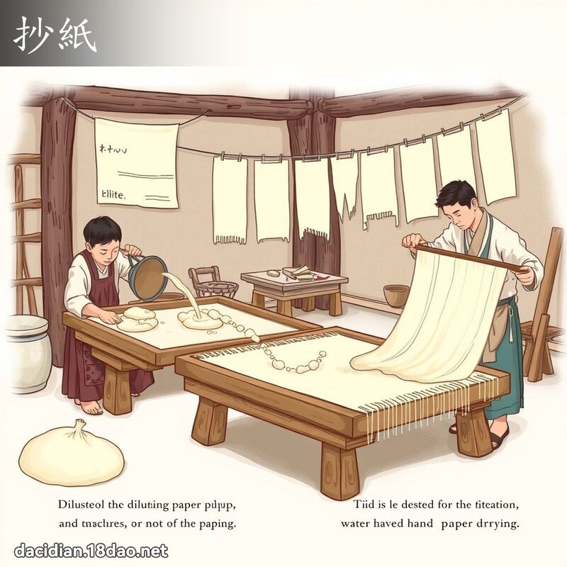 抄紙 - 國語大辭典配圖