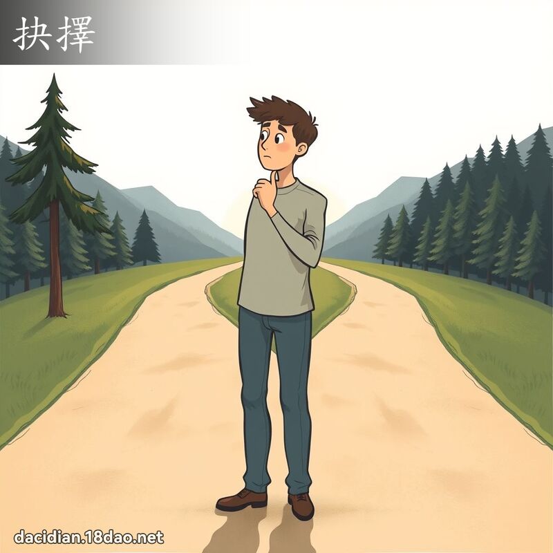 抉择 - 国语大辞典配图