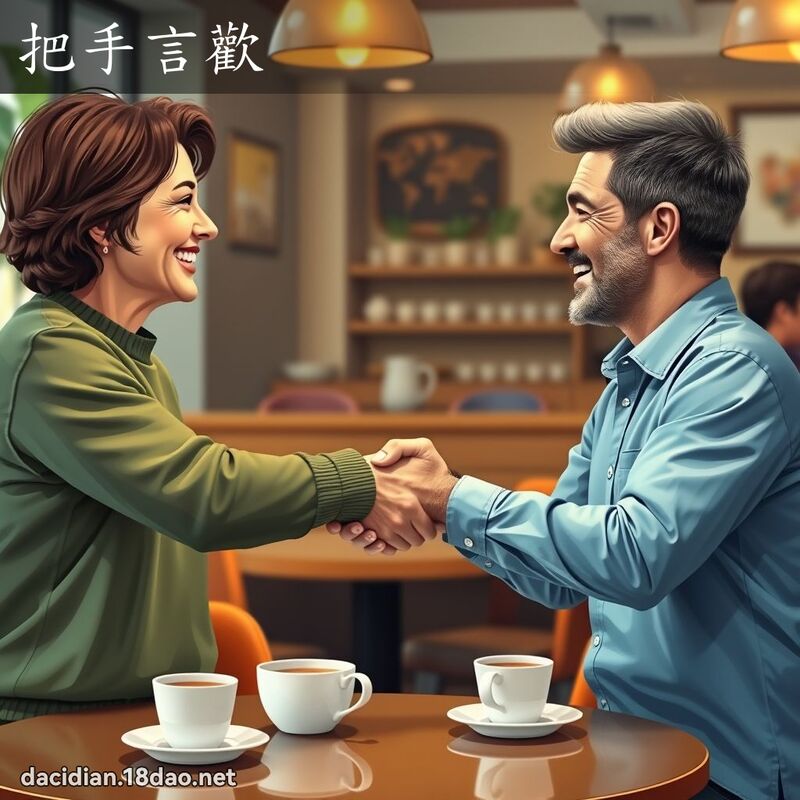 把手言欢 - 国语大辞典配图