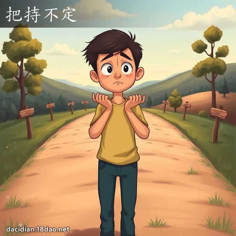 把持不定 - 国语大辞典配图