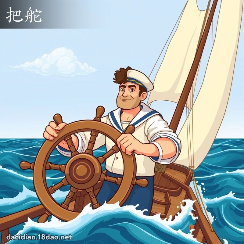 把舵 - 国语大辞典配图