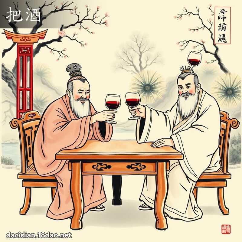 把酒 - 国语大辞典配图