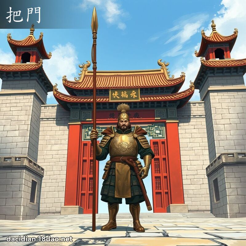 把门 - 国语大辞典配图