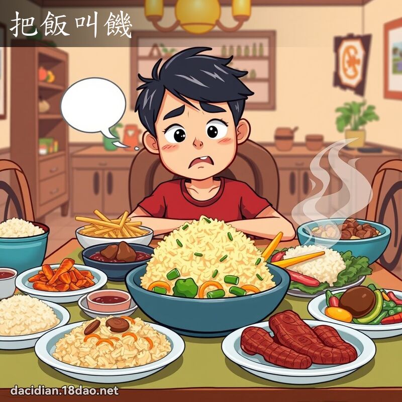 把饭叫饥 - 国语大辞典配图