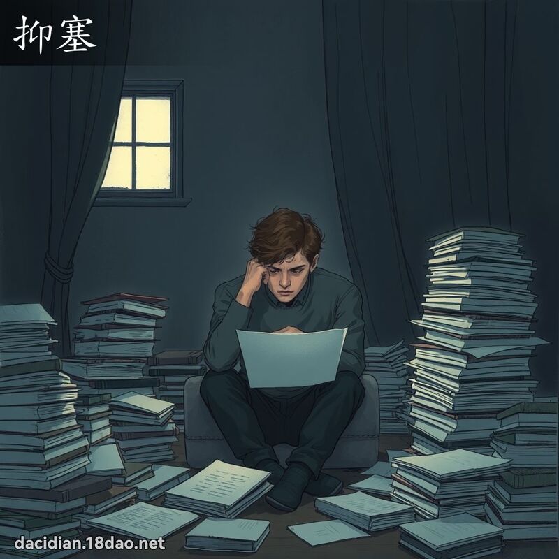 抑塞 - 国语大辞典配图