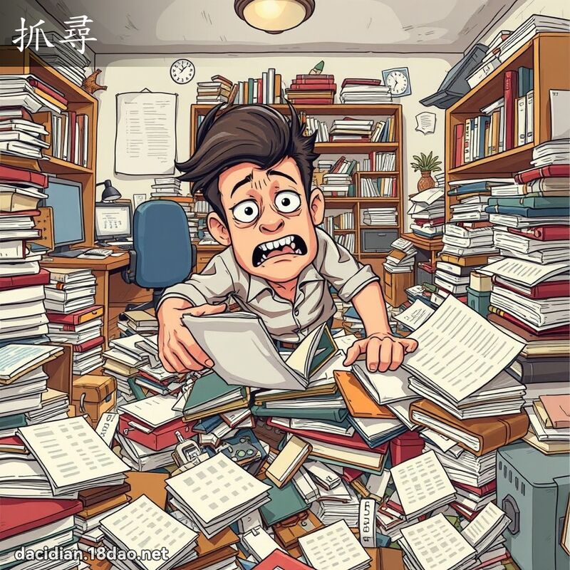 抓寻 - 国语大辞典配图
