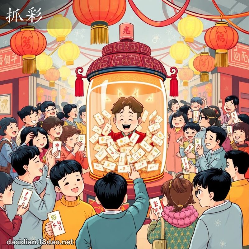 抓彩 - 国语大辞典配图