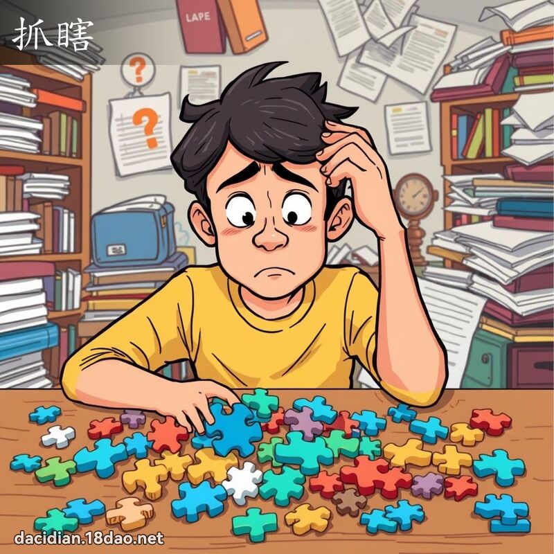 抓瞎 - 国语大辞典配图
