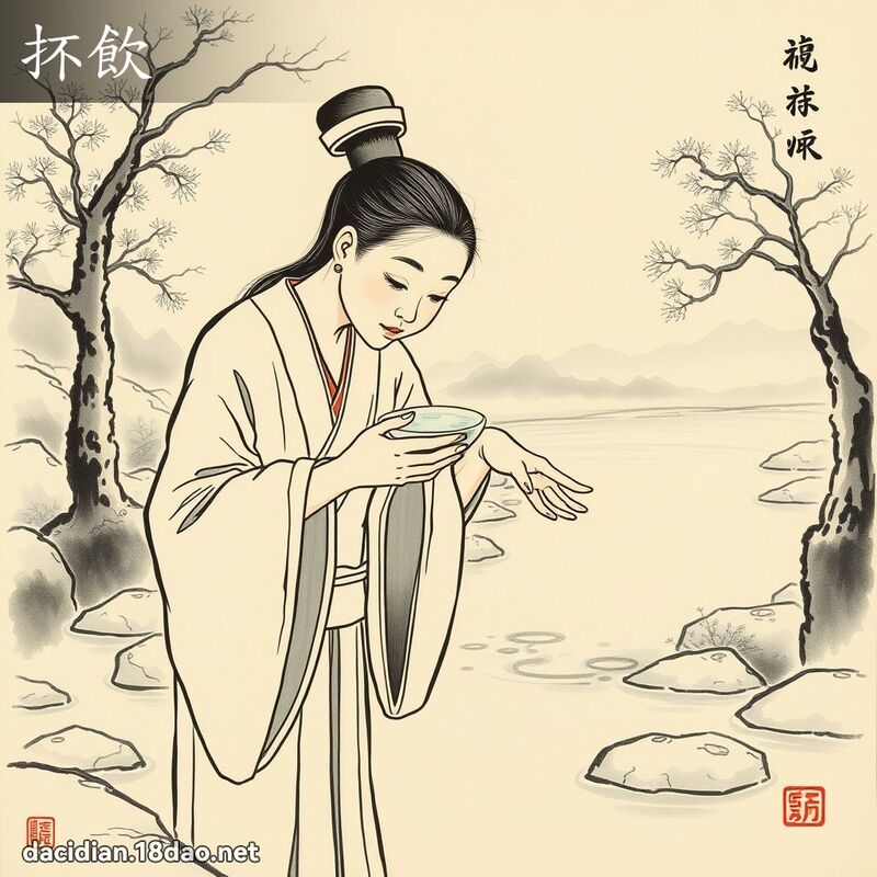 抔饮 - 国语大辞典配图