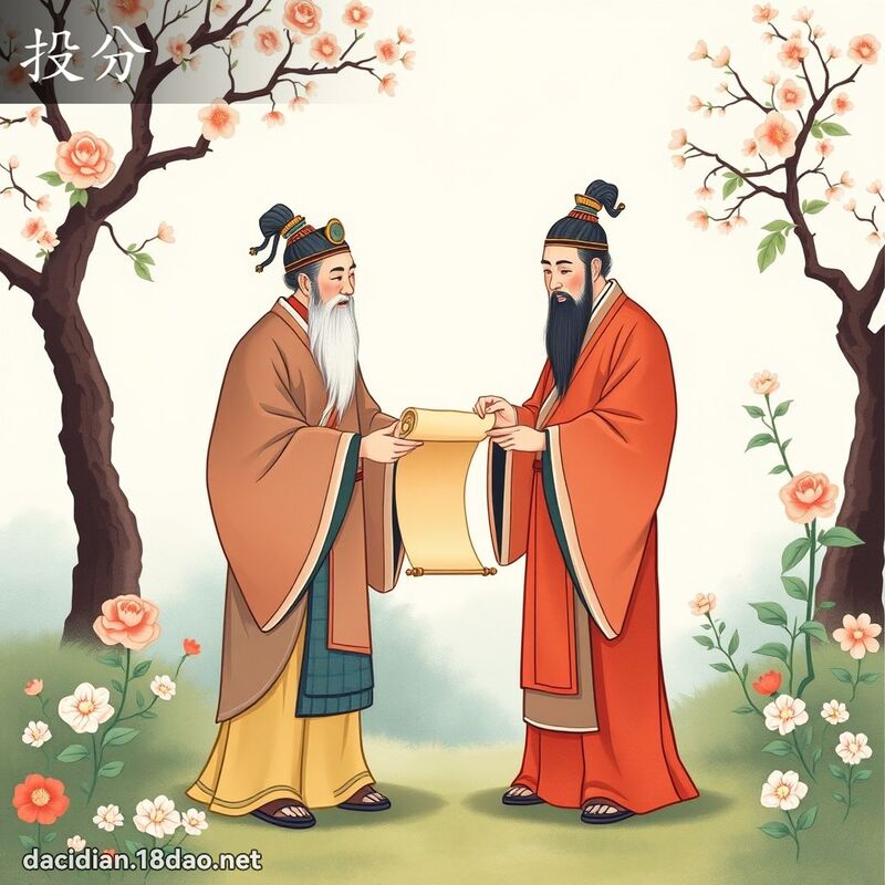 投分 - 国语大辞典配图